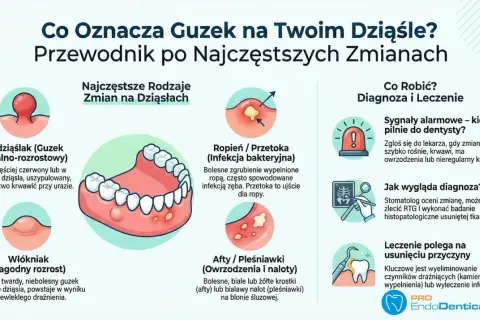 Guzek na dziąśle może być nadziąślakiem, włókniakiem lub ropniem. Wczesna diagnoza i leczenie są kluczowe.